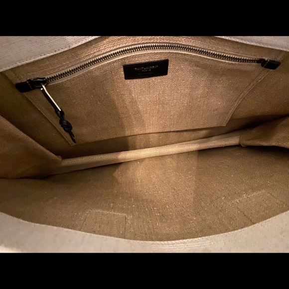 Saint Laurent Rive Gauche Tote Cream - Picture 5 of 5